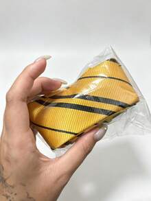 1pc Vintage Striped Tie, Y2K Style Belt, Women's Punk Chic High-End Versatile Denim Waist Rope Accessory - Multicolor - View 7