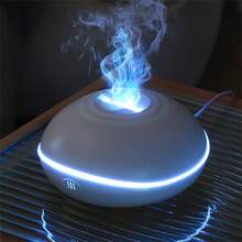 Humidificador de Aromaterapia con Llama Dinámica de Simulación 2 en 1, Difusor de Niebla Grande de 180ml con Alimentación USB, Purificador de Aire Humidificador para Hogar, Dormitorio, Oficina y Escritorio - 1PC - Ver 10