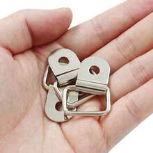 Heavy Duty D-Ring Tie Downs, Silver, 30 Pcs Small Tie Down Anchor, Lashing Ring, RV Car Truck Boat Trailer SUV Cargo - A - View 4