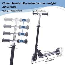 UBRAVOO Kids Scooters - Black - View 3