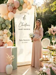 Custom Welcome Banner Personalized Name Date Party Entrance Decoration Themed Party Entrance Decoration - Multicolor - View 4