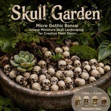 5/20/50/100pcs Halloween Decor Random Spooky Skull Figurine Pack, Aquascaping Supplies, Planter Pot Topper, Lizard Terrarium Home Tabletop Decor - MULTI - View 4