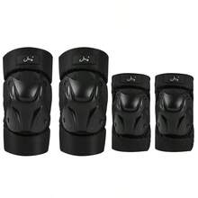 Adjustable Shock-Absorbing Joint Design Knee Pads Suitable For Motorcycle, Cycling, Skateboard Protective Gear Black 1 Pair Outdoor Equestrian Sports Motorcycle Riding Knee Pads Elbow Pads Motorcycle Protective Gear Warm Windproof Anti-Fall Cycling Leg Guards (Black) - Multiple Styles - View 15