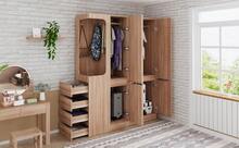 Large Wardrobe Bedroom With Storage With Doors Natural Wood With Drawers And Shelves - 自然的 - 查看 11