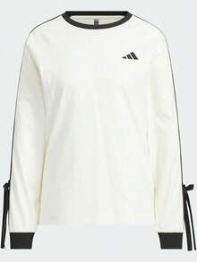 Adidas Women's DANCE LS TEE2 Long Sleeve Knit Collarless T-Shirt TKG3859 - White - View 3