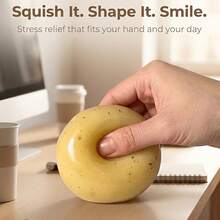 somoving 1pc [Halloween Christmas Gift] Potato Shaped Squeeze Toy, Textured Surface, Slow Rebound. Perfect Gift For Classroom And Office, Suitable For Children. Great Choice For Halloween And Christmas Gifts, Random Color - Multicolor - View 8