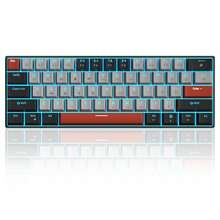 MageGee Star61 Mini Gaming Mechanical Keyboard, 60% Layout 61 Keys, Blue LED Backlit, Wired NKRO Multi-Device Gaming Keyboard, Optional Custom Red/Blue/Brown Switches, Suitable For Laptop PC Gamers - Black - View 4