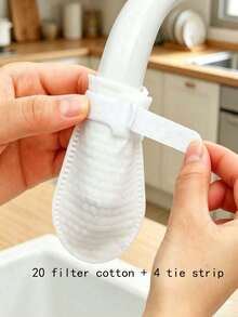 Kantong Filter Keran, Bahan Jaring Serat dengan Desain Pita Elastis, Universal untuk Air Panas dan Dingin, Menyaring Lumpur, Kerak, dan Kotoran, Kantong Filter Pemurnian Air Wastafel Rumah Tangga, Cocok untuk Penggunaan Keran Dapur dan Kamar Mandi - Menyaring - View 13