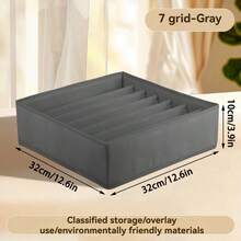 4pcs Drawer Organizer Dividers, Foldable Wardrobe Storage Baskets And Fabric Storage Boxes, For Storing Clothes, Underwear, Bras, Ties, Accessories, Socks - Black - View 25