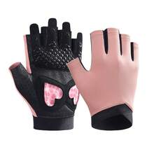 EIGIIS Women's Workout Gloves With Heart-Shaped Non-Slip Silicone Padding, Breathable Fabric, And Easy Removal For Gym Training, Weightlifting, Cycling - Multicolor-2 - View 8