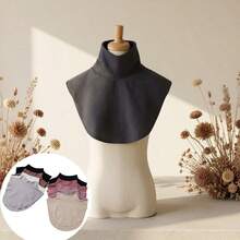 High Neck Fake Collar Women's High Elastic Neck Warmer Shawl Windproof Warm Base Layer Decoration Suitable For Outfit Matching, Winter Base Layer, Windproof Warmth, Autumn/Winter High Neck Scarf - Multicolor - View 8