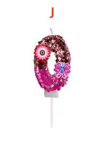 1 Stück farbige Glitzerkerze für Geburtstag, mit roségoldenem Glitzer im oberen Teil und magentafarbenem irisierendem Glitzer im unteren Teil, kombiniert mit kleinen Blumen und lila-rosa Schmetterling aus weichem Gummi. Geeignet für Halloween-Dekoration, Weihnachten - Verschiedenfarbig - Übersicht 18