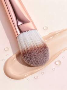 1pc Tongue-Shaped Flat Head Foundation Brush, Soft Seamless Non-Absorbent Concealer Brush, Mask Brush, Portable Makeup Tool - Multicolor - View 10