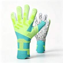 1 Pair Football Goalkeeper Gloves, Finger Protection Gear, Anti-Slip, Durable Training Gloves - Green - View 6