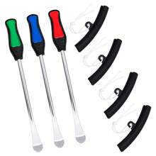 14.6 Inch/37cm Tire Pry Bar Tool Set, 3pcs Extended Steel Tire Pry Bars With 7pcs Wheel Rim Protector Covers, Non-Slip Handle Tire Removal And Installation Tool, Suitable For Cars, Motorcycles, Off-Road Motorcycles, ATVs And Lawn Mowers - A - View 10