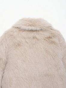 DEEKA Autumn/Winter New Women's European And American Style Fashion Minimalist Versatile Double-Sided Faux Fur Effect Jacket - Beige - View 10