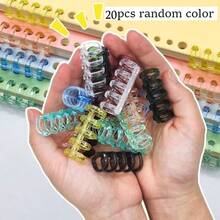 2/10/20/30pcs Loose Leaf Binder Rings, Random Color 5-Hole Plastic Binding Strips, Loose Leaf Binder, Plastic Coil, Detachable Loose Leaf Refill, Easy-Open Page Fastener, Suitable For Organizing Loose Leaf Paper And Office Supplies Loose Leaf Notebook - Book Clasp - View 13