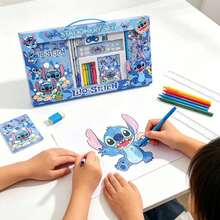 1 Set Popular Stationery Gift Box Set, Suitable For Children And Students Back To School Season, Cute Blue Pattern Theme 6-Color Ballpoint Pens For Classroom Daily Learning, Portable Student Supplies Set, Perfect First Day Of School And Birthday Gift For Toddlers, Essential Classroom Supplies For School Season, Cute Reward Gift For Elementary School Boys And Girls, Random Style - Multicolor - View 4