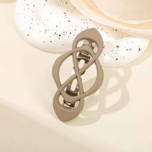 1pc Matte Twisted Hair Clips For Women, Geometric Interlocking Barrettes,Metal Spring Hair,Suitable For Holidays Hair Accessories For Daily Office - Multicolor - View 8