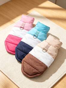 1pc Dog Jacket Autumn/Winter Warm Pet Sweater Vest Outdoor Windproof Coat For Small Medium Dogs Universal Pets Clothes - Multicolor - View 4