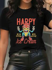 Damskie T-shirty - Czarne - Zobacz 1