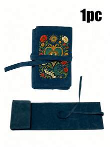 Evil Eye, Vintage Sacred Heart Pattern, Velvet Tarot Card Storage Bag, Plush Magic Bag, Vintage Style Pattern, Drawstring Pocket, Soft Fabric Protective Cover, Portable Card Pouch, Suitable For Storing Tarot Cards And Small Items, Tarot Card Bag, Suitable For Tarot Cards, Divination Cards, Card Games And Small Items Storage, Suitable For Christmas, New Year, Valentine's Day And Back To School Gifts - Multicolor - View 7