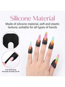 Nail Tape/Latex Nail Polish Barrier Peel Off/U-Shaped Nail Protection Sticker & Rotary Pen Set, Odorless Latex Protective Agent Effectively Prevents Staining And Bleeding, Suitable For Painting, Printing And Nail Art Design Multiple Scenarios, Flexible Soft Tool Fits Nail Surface Without Damaging Natural Nails, Professional Grade Nail Art Accessory Also Beginner Friendly Equipment - Multicolor - View 6
