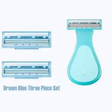 3pcs Women's Shaving Razor Set, Home Hair Removal Tool For Underarm, Leg, Pubic Hair Trimming And Cleaning, Private Area Shaver, Leg Razor, Replaceable Blade Head, Christmas, Back To School, Holiday, New Year Gift, Perfect Party Gift, Party Favor, Women's Gift, Perfect Gift For Mom - Multicolor - View 12