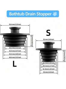2pcs Silicone Anti-Clogging Universal Drain Stoppers, Suitable For Kitchen Sink, Bathtub, Bathroom Drain, Bathtub Replacement Parts, Leak-Proof Sealing, Easy Installation, No Tools Required, Bathroom Decor And Accessories - Multiple Styles - View 9