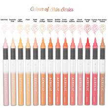 Flysea New Colorful Series 14pcs/Box, Vibrant Macaron Dopamine Gray Blue Green Brown And More Professional Acrylic Marker Pens, New Free Ink System, Multiple Color Combinations Available, Newly Launched, Better Quality, Smoother Writing Experience, Specially Designed For Professional Artists - Sets - View 7