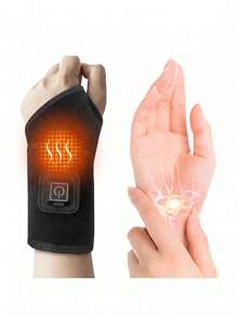 AXH Adjustable Breathable Black Wrist Brace With Heating, Sports Wrist Joint Protection Tool - Black - View 5