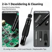 Handheld Solder Sucker, Powerful Vacuum Suction Manual Desoldering Tool, Anti-Static Solder Removal Tool, Non-Slip Handle, Suitable For PCB Repair, Electronic Maintenance And DIY - Multicolor - View 4