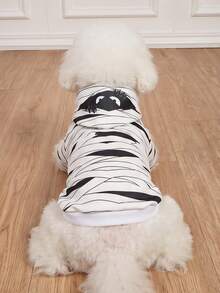 LUCKIE LABO 1pc Mummy Bandage Pattern Pet Hoodie, Physical Flea Prevention, Reduces Shedding, Insulated And Breathable, Suitable For Small And Large Dogs And Cats, Indoor And Outdoor - Multicolor - View 8