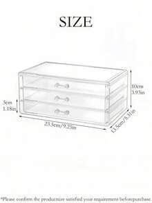 1pc Transparent Acrylic Cosmetic Storage Box, Multi-Layer Storage Box With Drawers, Suitable For Vanity, Lipstick Rack, Vacation Beach, Bathroom And Bedroom Storage, Large Capacity Vanity Tabletop Organizer - Clear - View 2