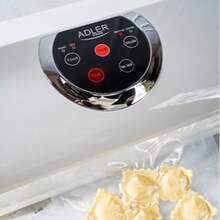 Adler Vacuum Sealer, Food Vacuum Sealer Machine, Vacuum Packing Machine - Film Roll Included, External Container Adapter, -0.8 Bar Vacuum, 130W, White/Grey - EU E Type Plug(220-240V) - View 3