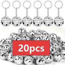 Disco Ball Keychain, Mini Silver Disco Ball Key Ring, Party Gift Decoration, 1970s Party Gift, Shiny Music Theme With Lobster Clasp, Suitable For Christmas Tree Ornament, Bag Pendant, Christmas, Halloween - View 7