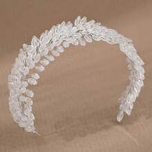1pc Elegant Iron Hairband Bridal Wedding Hair Accessory, Suitable For All Seasons - Silver - View 1