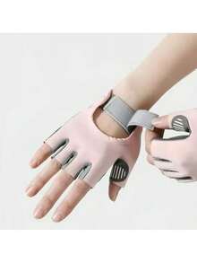 1 par de guantes de fitness antideslizantes de media dedo, guantes deportivos transpirables, guantes de entrenamiento de gimnasio unisex para ciclismo, levantamiento de pesas, yoga y entrenamiento de fitness - A - Ver 12