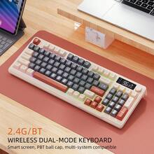 ATTACK SHARK Wireless Bluetooth Dual-Mode Mechanical Feel Keyboard With PBT Keycaps, Display Screen And Knob Gaming Keyboard - View 13