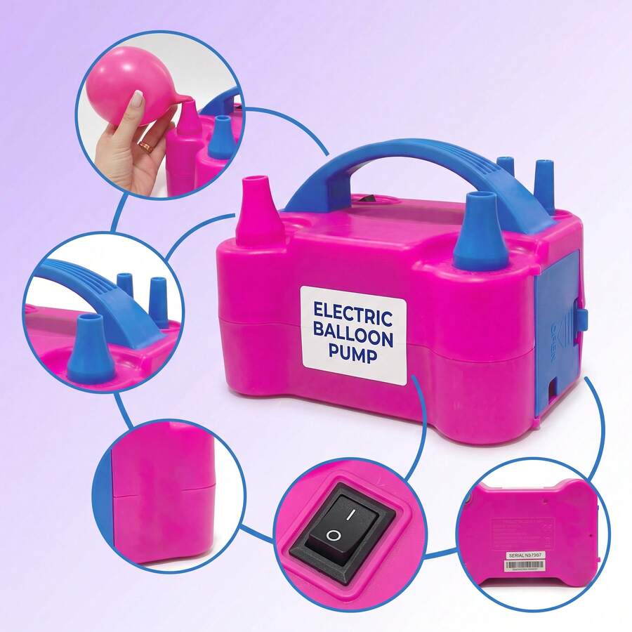 AOYI Electric Balloon Inflator Pump, Portable Balloon Inflator Pump, Balloon Party Birthday Decoration Inflator Pump (110-127V) - US A Type Plug(110-127V) - View 1
