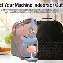 Ice Cream Maker Dust-Proof Storage Bag Quilted Thickened Protective Cover, Portable Handheld Ice Cream Maker Storage Bag Anti-Scratch Anti-Dust Home Cold Drink Machine Storage Bag, Compatible With Ice Cream Maker Outdoor Travel Dust-Proof Protective Storage Accessory - Black - View 6