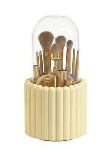 1pc Rotating Makeup Brush Holder, Fashionable Minimalist With Transparent Lid Pen Holder, Cosmetic Storage Tube, Rotating Skincare Storage Box For Vanity, Cosmetic Storage Box, Vanity Storage Box - View 16