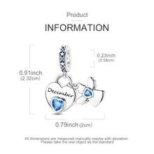 12-Month Guardian Angel Birthstone Series Charms: Birth Month Guardian Angel Pendants For Bracelets And Necklaces, DIY Jewelry Decor, Birthday Gift - Silver - View 11