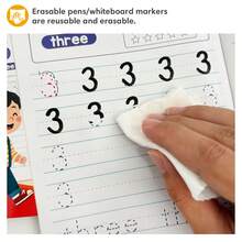 Lachilly Children's Tracing Practice Book - English Letters And Numbers Writing Practice Book, Letters And Numbers Tracing Activity Book, Educational Toy For Preschool And Kindergarten Children, Uppercase And Lowercase Letters Pattern Handwriting Tracing Book - Multicolor - View 6