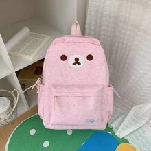 San-X Rilakkuma Tas Ransel Kartun Lucu Gaya Harajuku Jepang untuk Anak Perempuan, Versi Korea Baru, Tas Ransel Pelajar Kapasitas Besar - MultiWarna - View 11