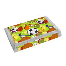 Sports Wallet, Football Basketball Badminton Combination Pattern Style, Ultra-Thin Tri-Fold Wallet, Coin Purse With ID Holder And Zipper Pocket, Ideal Gift Choice, Back To School, Birthday Gift - Multicolor - View 2