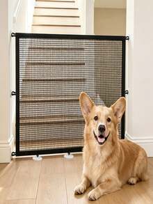 Pet Fences That Can Be Installed Without Drilling. They Are Suitable For Use In Kitchens, Bathrooms, Balconies, Living Rooms, And Other Areas; They Serve As Practical Tools For Keeping Humans And Pets Separate During Parties And Gatherings. - Black - View 3
