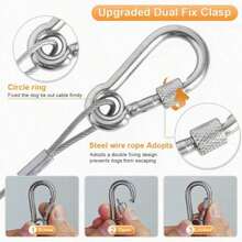 1pc Durable Stainless Steel Clothesline, 78.74 Inch Portable Laundry Drying Rope - Strong And Break-Resistant, Indoor And Outdoor Use, Suitable For Camping, Bathroom, Dorm, Rental, Outdoor Travel, Essential Practical Home Laundry Drying Item - A - View 7