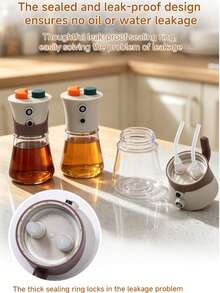 1pc New Olive Oil Spray Bottle, Kitchen Essential, Can Hold Soy Sauce, Vinegar, Seasoning, Suitable For Camping, BBQ, Baking, Cooking, Salad And More, Multiple Styles Available, Leak-Proof Kitchen Oil Bottle, Edible Oil Spray Bottle, Olive Oil Bottle, Fitness Salad BBQ Spray Oil Bottle, Vinegar Bottle. - View 8