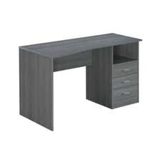 Classic Computer Desk With Multiple Drawers, - Grey + Particle Board - View 10
